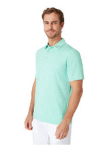 Callaway Gingham Print Polo - Neptune Green