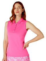 Callaway Women's Tournament Sleeveless Polo - Cheeky Pink