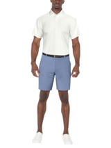 Ben Hogan Performance Flat Front 8-Inch Golf Short - Silver Lake Blue Heather