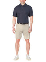 Ben Hogan 2 Tone Micro Geo Jacquard Polo - Peacoat