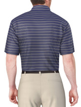 Ben Hogan Birdseye Printed Stripe Polo Shirt - Peacoat