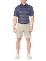 Ben Hogan Birdseye Printed Stripe Polo Shirt - Peacoat