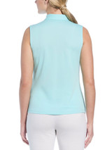 Ben Hogan Women's Solid Ventilation Sleeveless Polo - Waterspout