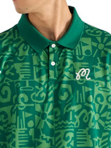 Malbon Mezzo Performance Pique Printed Polo - Kelly Green