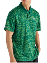 Malbon Mezzo Performance Pique Printed Polo - Kelly Green