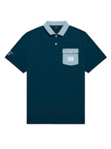 Malbon Jovis Solid Polo - Ocean