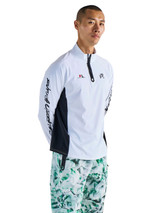 Malbon Poly Performance Quarter Zip - White