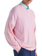 Malbon x Jasper Parnevik V-Neck Merino Wool Sweater - Pink