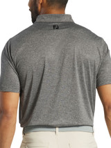 FootJoy Scottish Town Print Lisle Polo Shirt (Athletic Fit) - Charcoal/Black