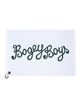 Bogey Boys Script Golf Towel - White