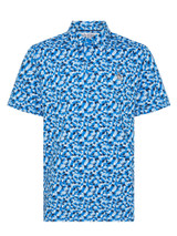 Original Penguin Underwater Mosaic Geo Polo - French Blue