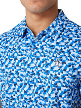 Original Penguin Underwater Mosaic Geo Polo - French Blue