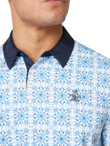 Original Penguin Pete's Cocktail Windowpane Polo - Bright White