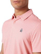 Original Penguin Pete's Bowtie Micro Print Polo - Murex Shell