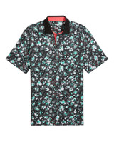 Puma CLOUDSPUN Abstract Camo Polo - Puma Black/Aquatic