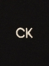 Calvin Klein Cotton Blend Quad Polo - Black