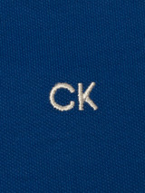 Calvin Klein Cotton Blend Quad Polo - Dresden Blue