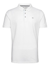 Calvin Klein Cotton Blend Quad Polo - White