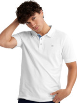 Calvin Klein Cotton Blend Quad Polo - White