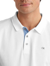 Calvin Klein Cotton Blend Quad Polo - White