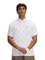 Under Armour Playoff 3.0 Printed Polo - White/Steel