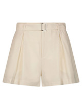 Malbon Womens Amara Pleated Short - Ivory