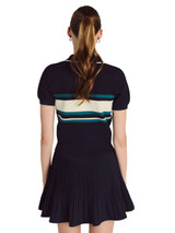 Malbon Womens Carina Polo - Navy