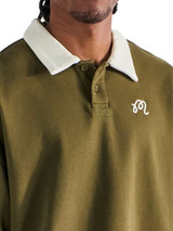 Malbon Artigianale Collared Crewneck - Cypress Green