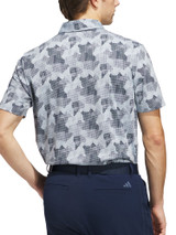 adidas Go-To Printed Polo Shirt - Wonder Blue/Collegiate Navy