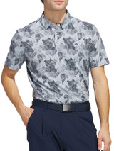 adidas Go-To Printed Polo Shirt - Wonder Blue/Collegiate Navy