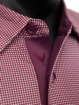 Callaway Pro Spin Gingham Polo (Relaxed Fit) - Grape Wine