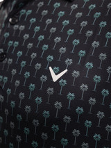 Callaway Pro Spin Multi Palm Print Polo (Relaxed Fit) - Caviar