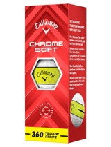 Callaway Chrome Soft 360 Yellow Stripe Golf Balls
