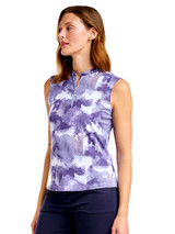 Nivo W Linnea Livcool Sleeveless Mock - Pansy Garden