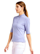 Nivo W Noa II Short Sleeve Mock - Pansy Garden