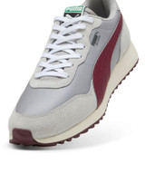 Puma Helsinki G Spikeless Golf Shoes - Ash Grey/Ruby Shimmer/Frosted Ivory
