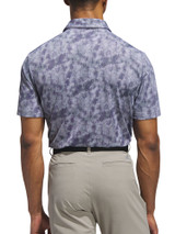 adidas Ultimate365 Textured Print Polo Shirt - Collegiate Navy/White