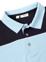 Calvin Klein Baltimore Colour Block Polo - Dusty Blue/Navy