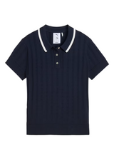 Puma x Arnold Palmer Womens Pointelle Golf Polo - Deep Navy