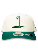 New Era Golf Flag 9Seventy Stretch Snapback Cap - Chrome White/Dark Green