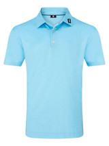 FootJoy Lisle Tonal Dot Print Polo Shirt - Light Blue