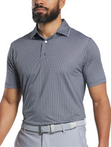 FootJoy Lisle Houndstooth Geo Print Polo (Athletic Fit) - Blk/White/Flint