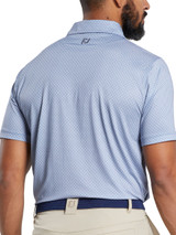 FootJoy Loop Print Lisle Polo Shirt - White/Flint