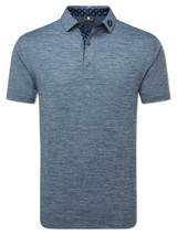 FootJoy Heather Lisle w/Trim Polo Shirt (Athletic Fit) - Navy