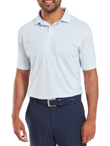 FootJoy Irongate Print Lisle Polo Shirt (Athletic Fit) - White/Skyway