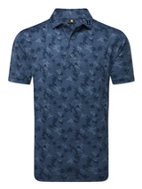 FootJoy Pop Camo Lisle Polo Shirt (Athletic Fit) - Dark Denim