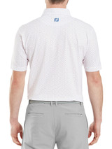 FootJoy Bounce Print Pique Polo Shirt (Athletic Fit) - White