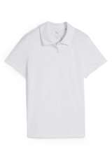 Puma Junior Girls PURE Short Sleeve Polo - White Glow