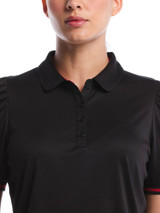 Ben Hogan Women's Colour Block Waist Length Polo - Caviar