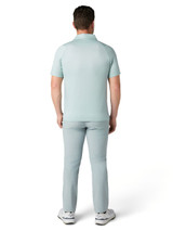 Callaway Chev Twill Jacquard Polo - Aquifer